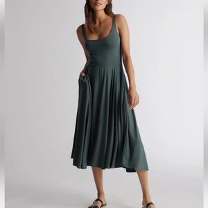 Quince Tencel Jersey Fit and Flare Dress